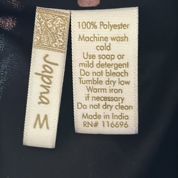 Japana Black wrap/kimona medium blue floral orchids Pink Polka Dots fabulous - Picture 15 of 16